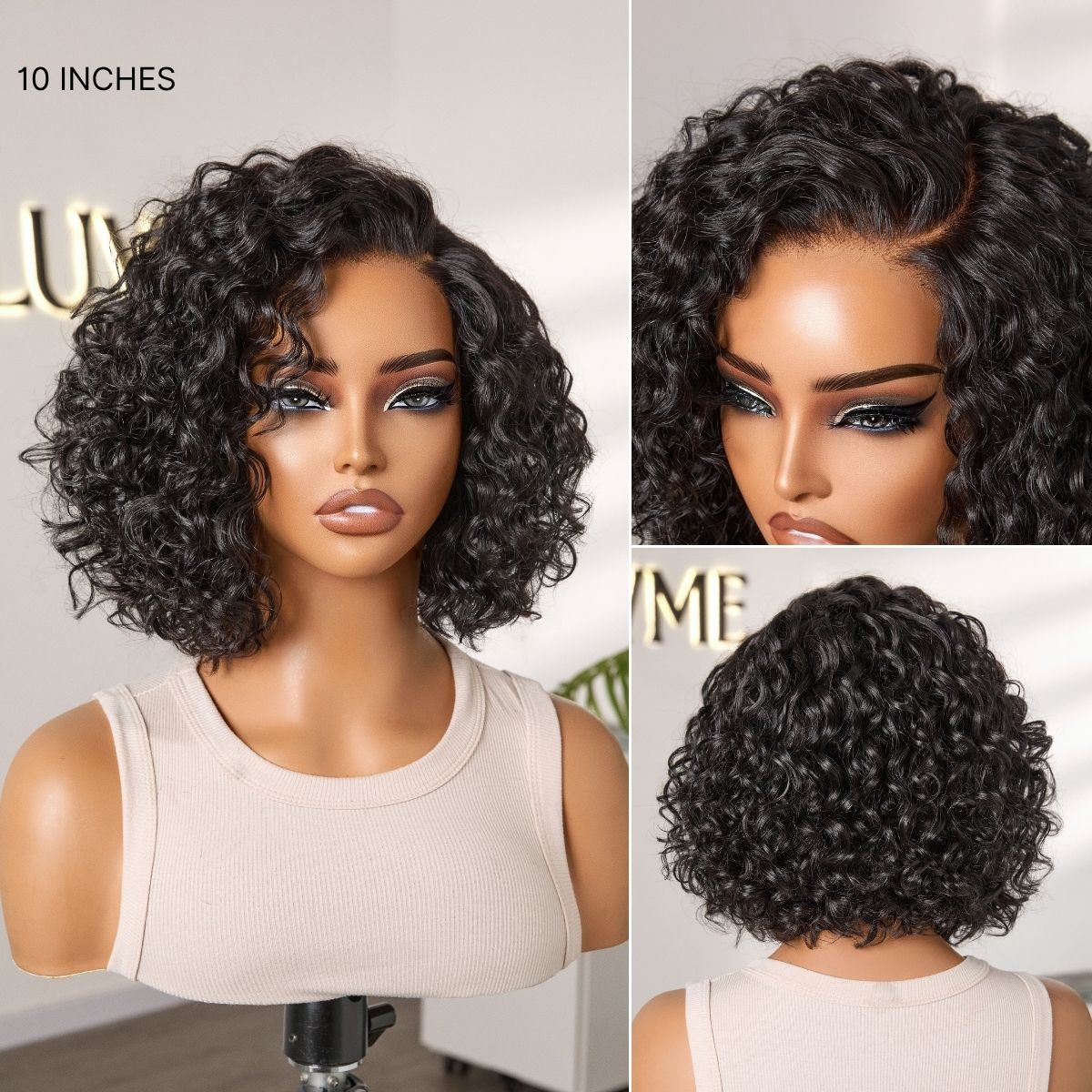 Glueless HD Lace Bob U-Part Human Hair Wig - Brown | 8"-14"