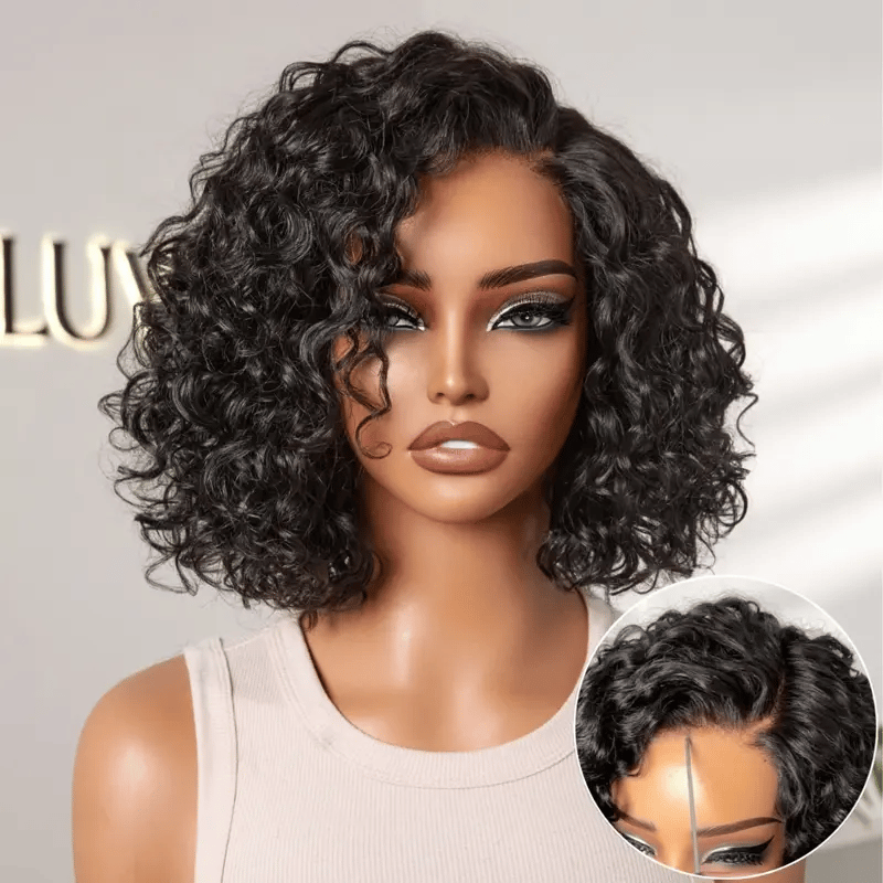Glueless HD Lace Bob U-Part Human Hair Wig - Brown | 8"-14"