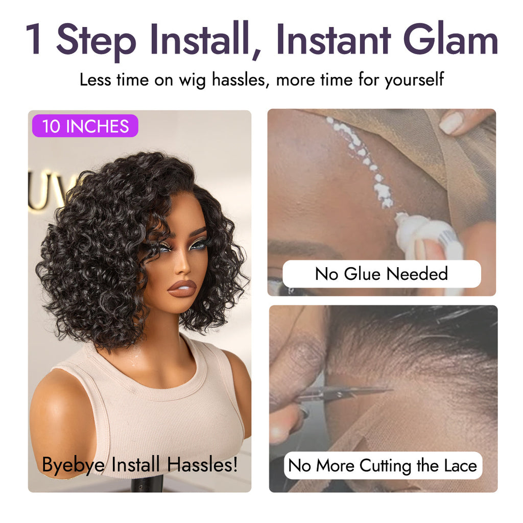 Glueless HD Lace Bob T-Part Lace Human Hair Wig | 8"-14"