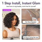 Glueless HD Lace Bob T-Part Lace Human Hair Wig | 8"-14"