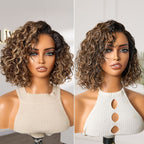 Glueless HD Lace Bob T-Part Lace Human Hair Wig - Highlight | 8"-14"
