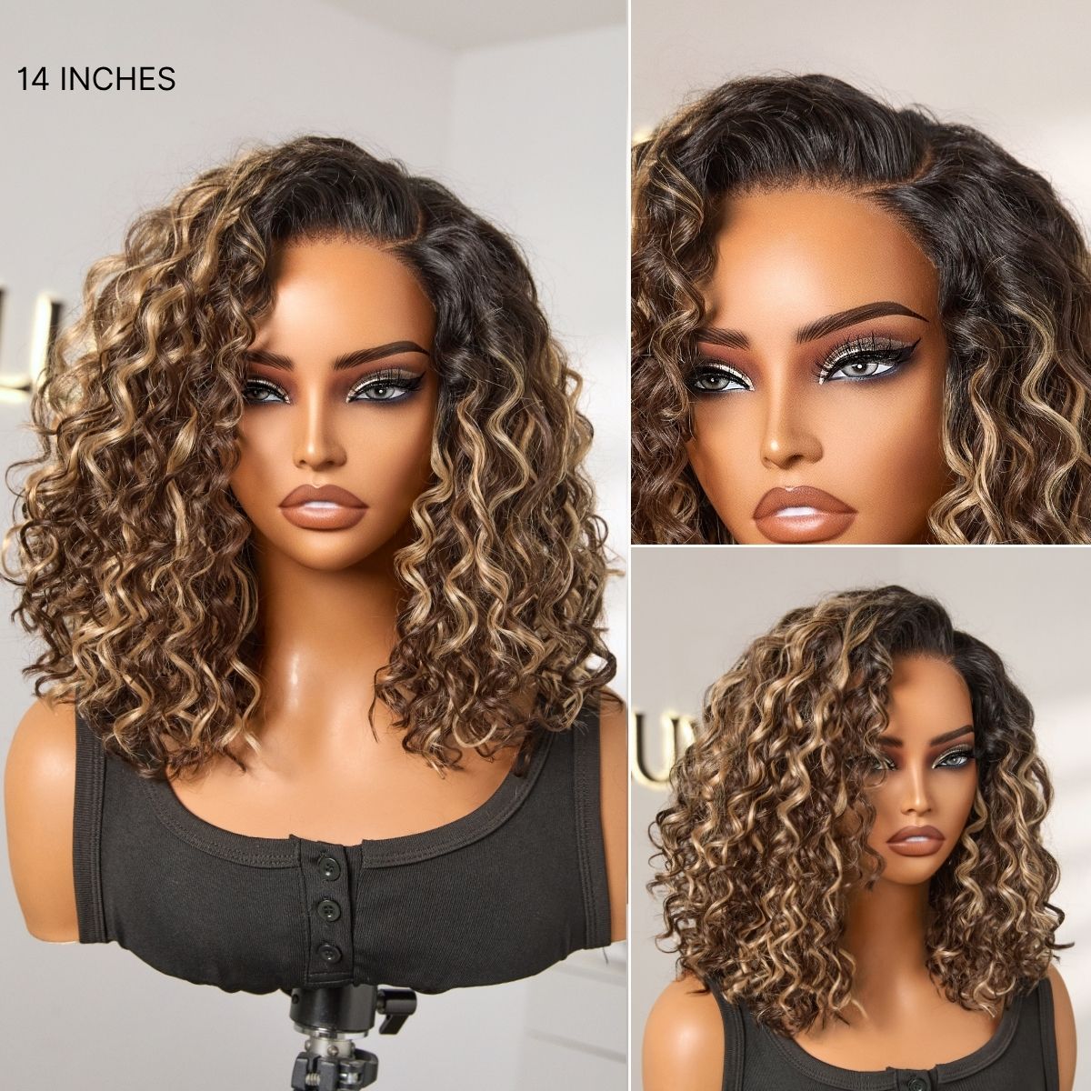 Glueless HD Lace Bob T-Part Lace Human Hair Wig - Highlight | 8"-14"