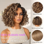 Glueless HD Lace Bob T-Part Lace Human Hair Wig - Highlight | 8"-14"