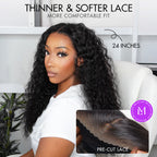 Glueless HD Lace Curly T-Part Lace Human Hair Wig 180% Density | 8"-14"