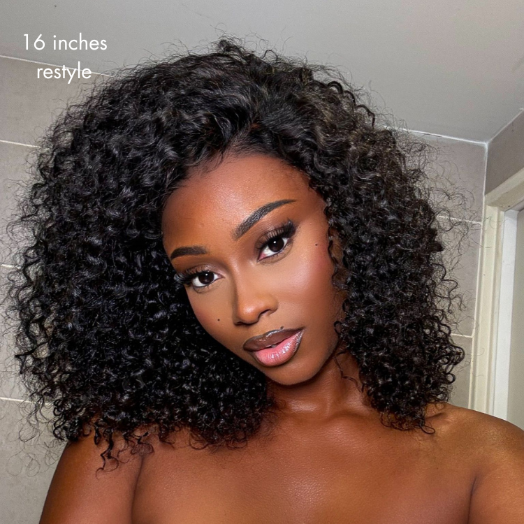 Glueless Curly T-Part Lace Human Hair Wig 200% Density | 10"-28"