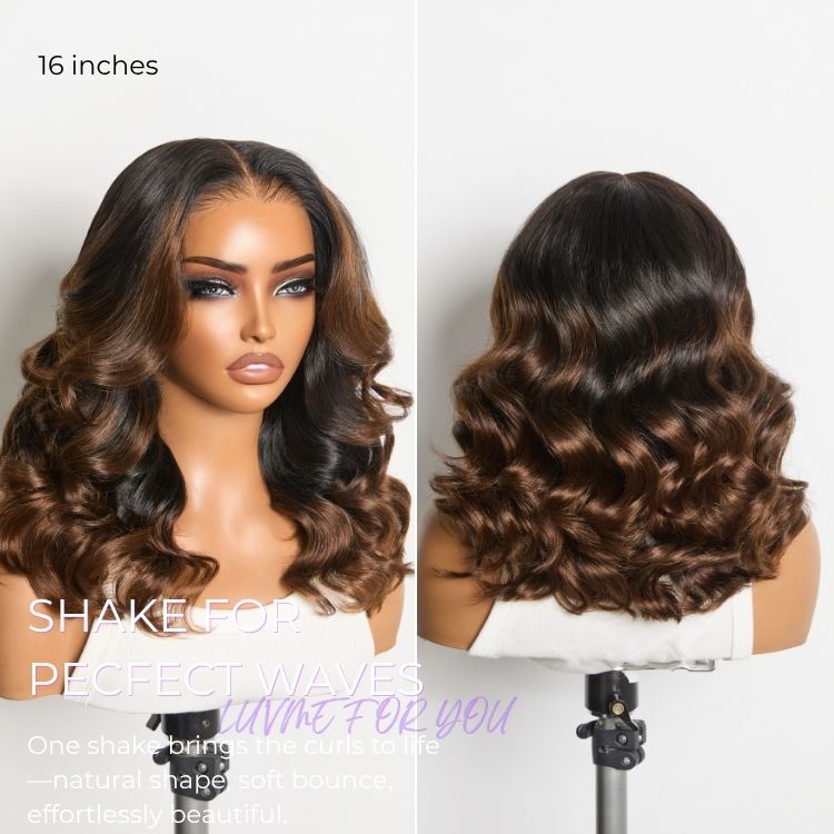 Glueless HD Lace Loose Wave T-Part Lace Human Hair Wig - Grey 200% Density | 10"-28"