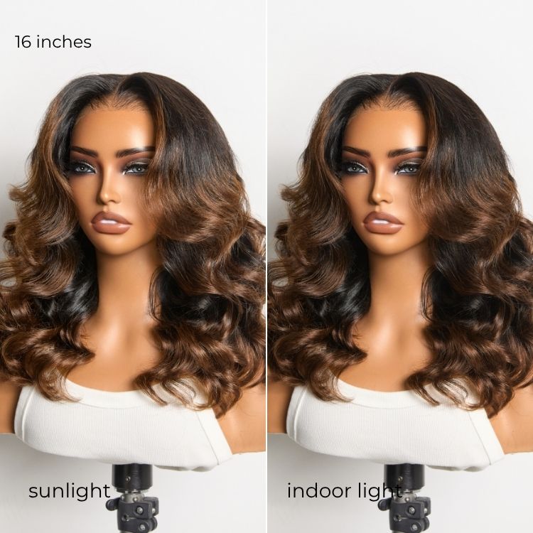 Glueless HD Lace Loose Wave T-Part Lace Human Hair Wig - Grey 200% Density | 10"-28"