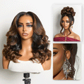 Glueless HD Lace Loose Wave T-Part Lace Human Hair Wig - Grey 200% Density | 10"-28"