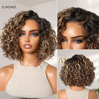 Glueless HD Lace Bob T-Part Lace Human Hair Wig - Highlight | 8"-14"