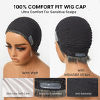 Glueless Pixie Human Hair Wig - Blonde with Bangs | 8"-14"
