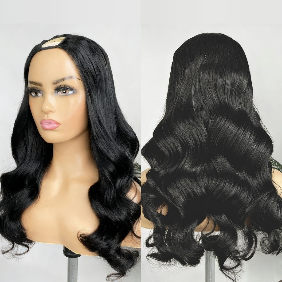 Glueless Curly U-Part Human Hair Wig | 8"-14"