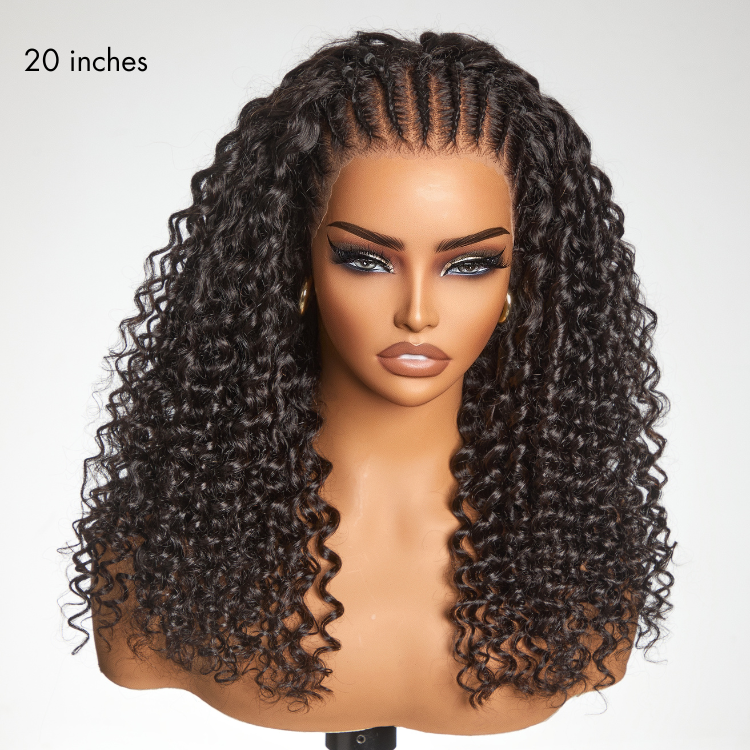 Glueless HD Lace Braided T-Part Lace Human Hair Wig | 10"-28"