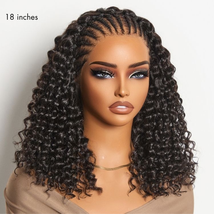 Glueless HD Lace Braided T-Part Lace Human Hair Wig | 10"-28"