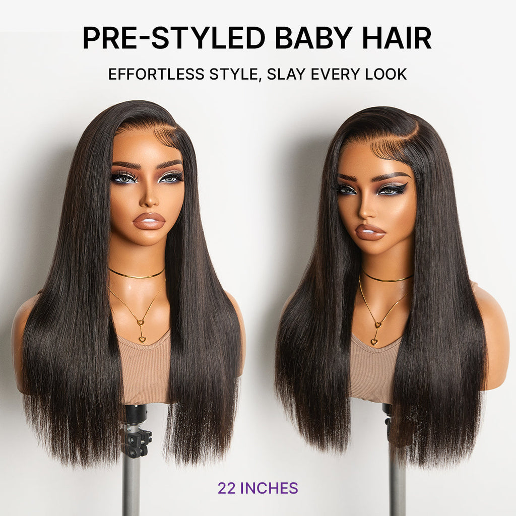 Glueless HD Lace Straight T-Part Lace Human Hair Wig 250% Density | 10"-28"