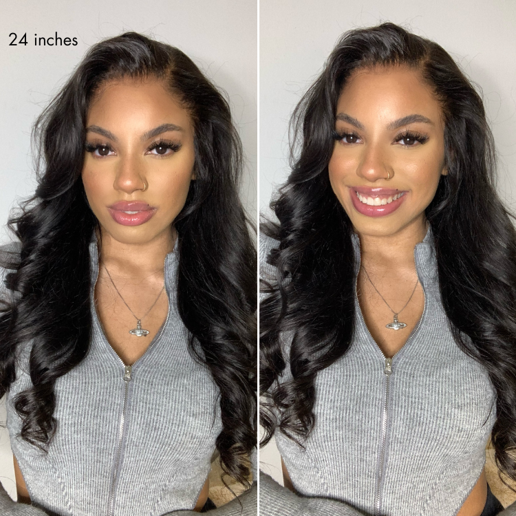 Glueless HD Lace Body Wave T-Part Lace Human Hair Wig 180% Density | 10"-28"