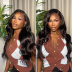 Glueless HD Lace Body Wave T-Part Lace Human Hair Wig 180% Density | 10"-28"