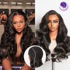 Glueless HD Lace Body Wave T-Part Lace Human Hair Wig 180% Density | 10"-28"