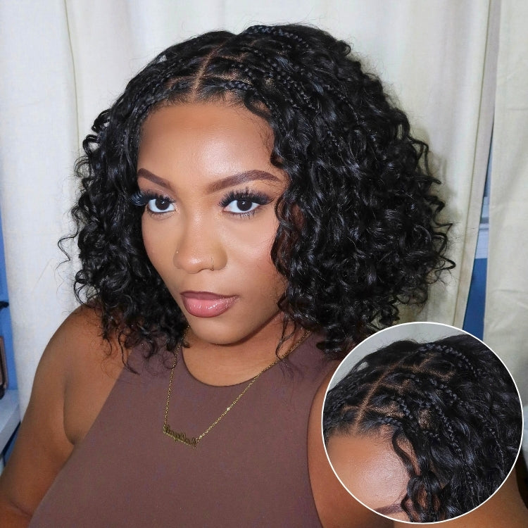 Glueless Braided T-Part Lace Human Hair Wig | 10"-28"