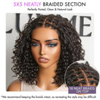 Glueless Braided T-Part Lace Human Hair Wig | 10"-28"