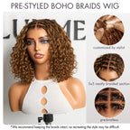 Glueless Braided T-Part Lace Human Hair Wig | 10"-28"