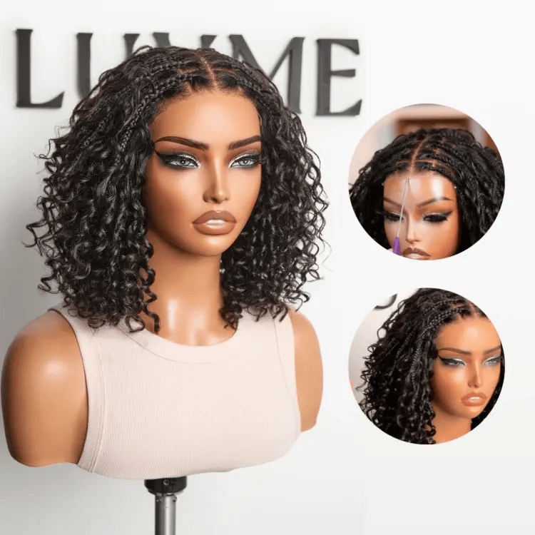Glueless Braided T-Part Lace Human Hair Wig | 10"-28"
