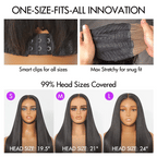 Glueless HD Lace Loose Wave T-Part Lace Human Hair Wig with Bangs | 10"-28"