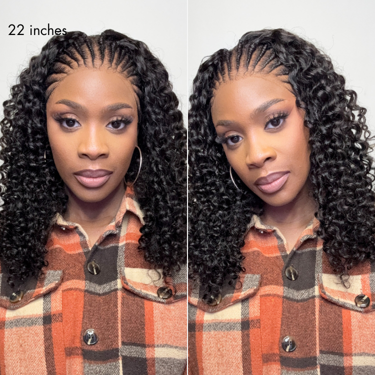 Glueless HD Lace Braided T-Part Lace Human Hair Wig | 10"-28"
