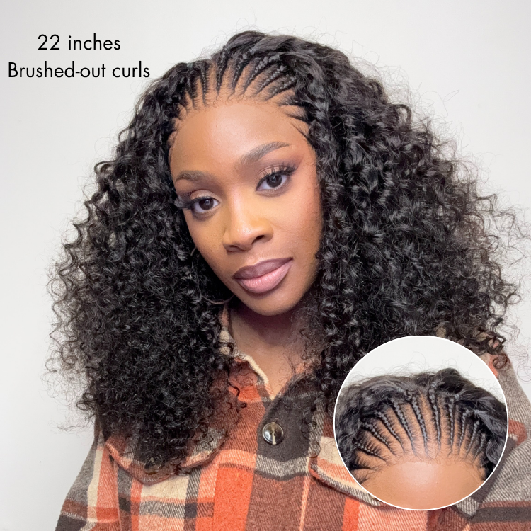 Glueless HD Lace Braided T-Part Lace Human Hair Wig | 10"-28"