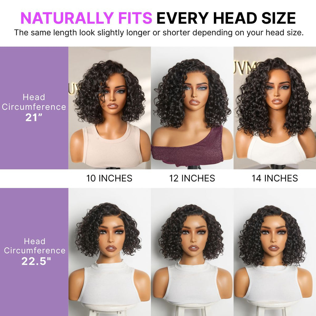 Glueless HD Lace Bob U-Part Human Hair Wig - Brown | 8"-14"
