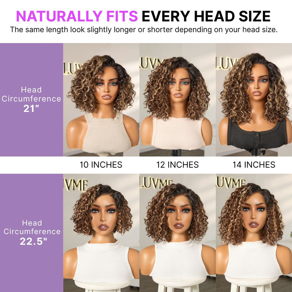 Glueless HD Lace Bob U-Part Human Hair Wig - Brown | 8"-14"