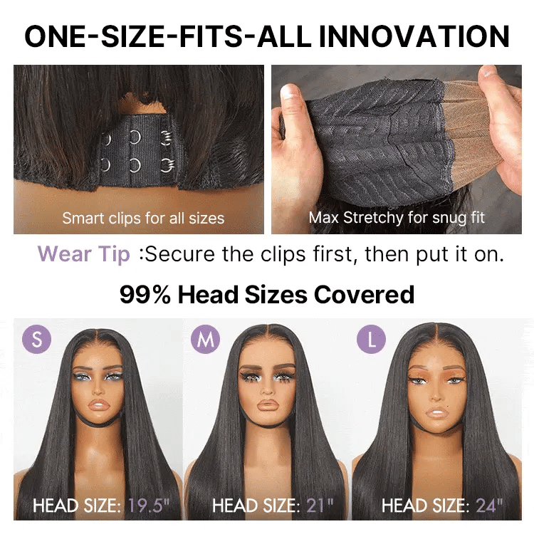 Glueless HD Lace Straight T-Part Lace Human Hair Wig 250% Density | 10"-28"
