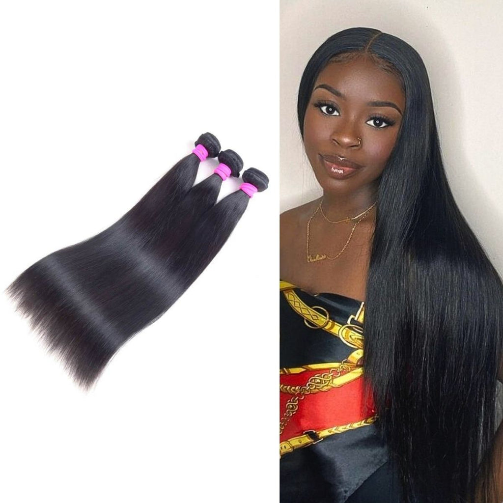 Kinky Straight 100% Virgin Human Hair Bundles - Red | 12"-30"