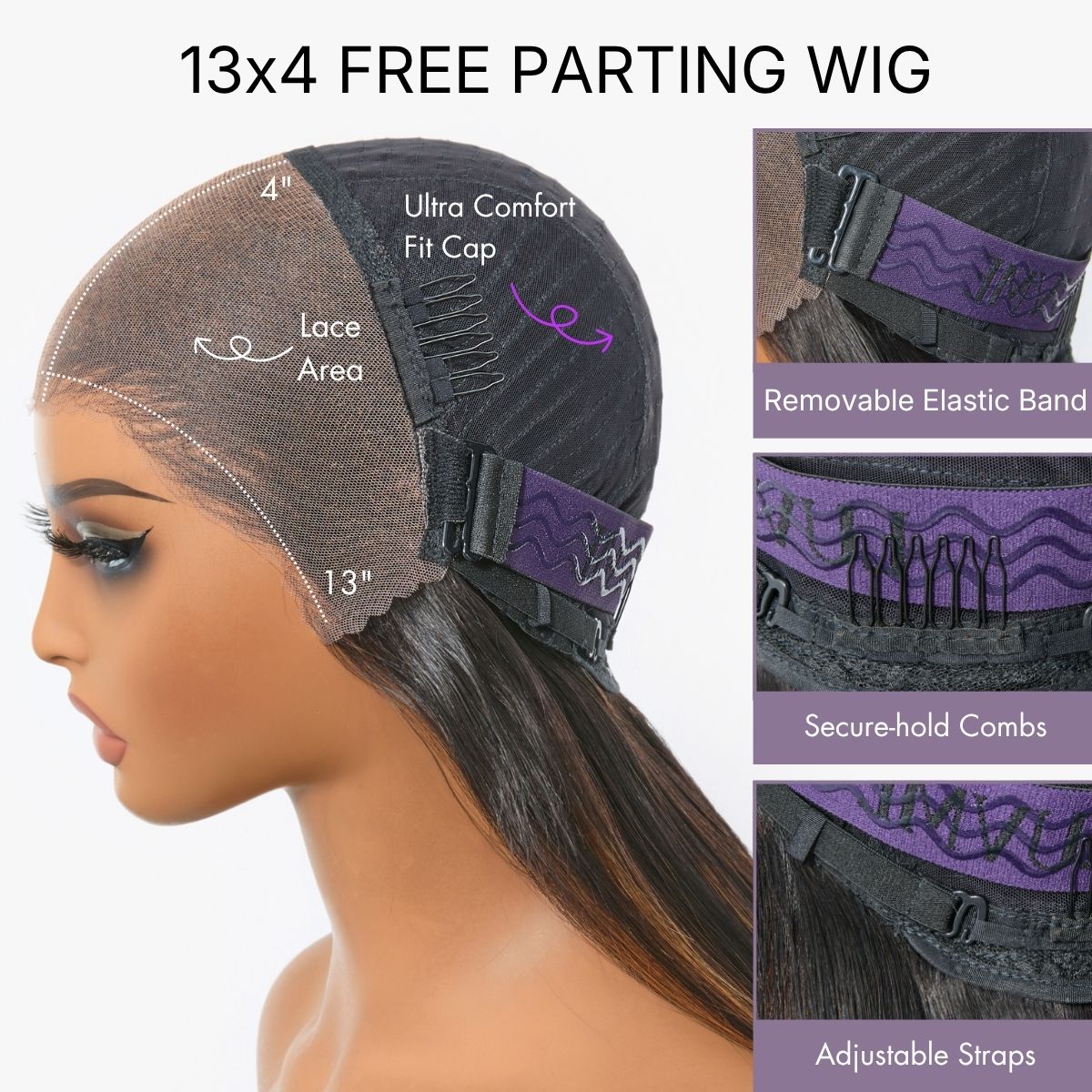 Glueless Braided 13X4 Frontal Human Hair Wig 180% Density | 10"-28"