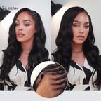 Glueless HD Lace Braided T-Part Lace Human Hair Wig | 10"-28"