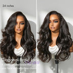 Glueless HD Lace Braided T-Part Lace Human Hair Wig | 10"-28"