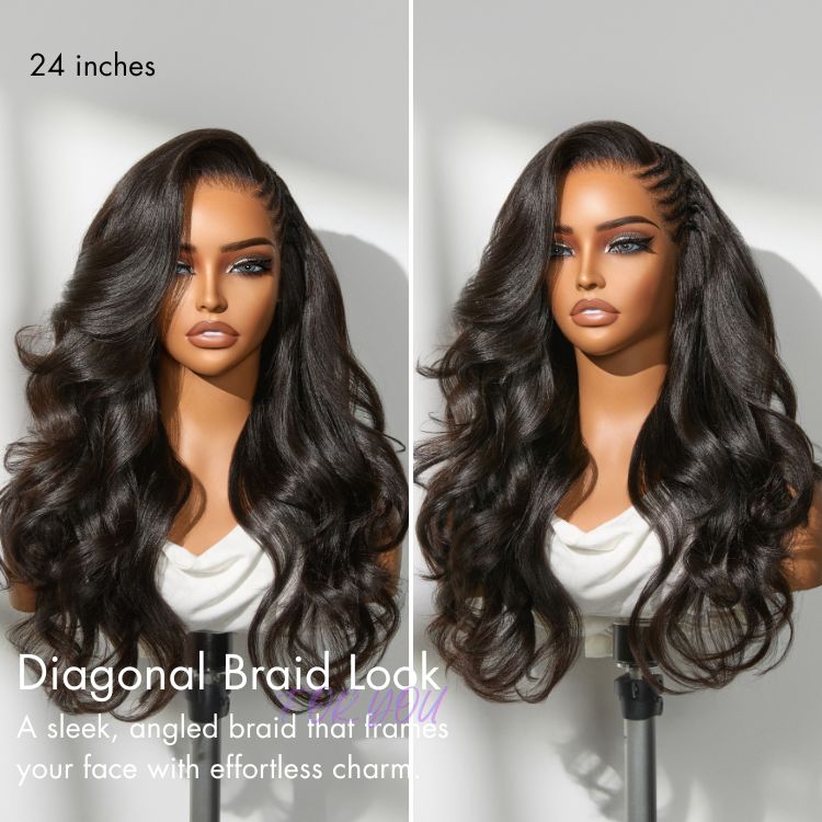 Glueless HD Lace Braided T-Part Lace Human Hair Wig | 10"-28"