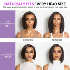 Glueless Bob T-Part Lace Human Hair Wig - Blonde | 8"-14"