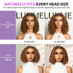 Glueless Curly T-Part Lace Human Hair Wig - Highlight | 8"-14"