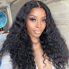 Glueless HD Lace Water Wave T-Part Lace Human Hair Wig - Grey | 10"-28"