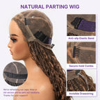 HD Lace Braided T-Part Lace Human Hair Wig - Blonde | 10"-28"