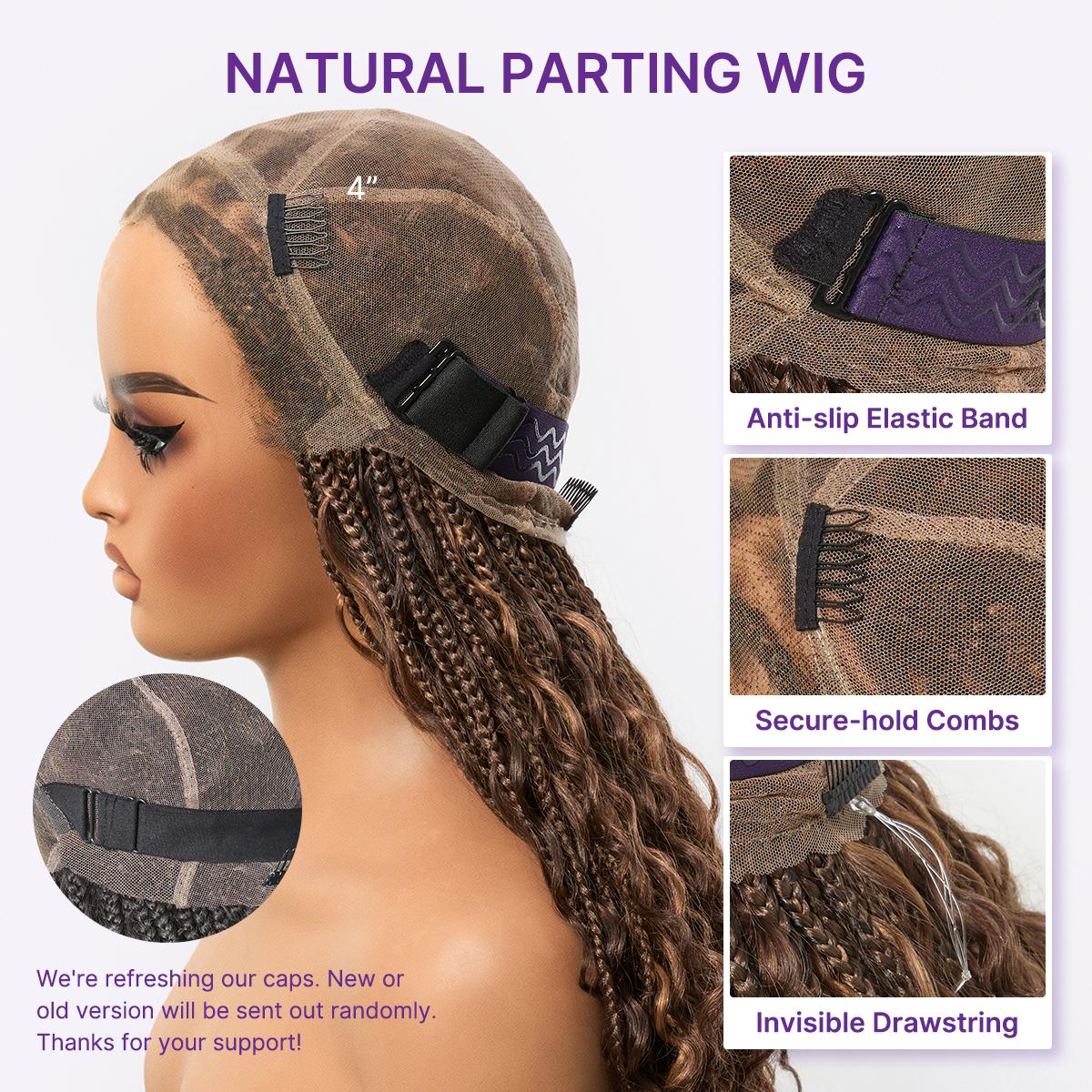 HD Lace Braided T-Part Lace Human Hair Wig - Blonde | 10"-28"