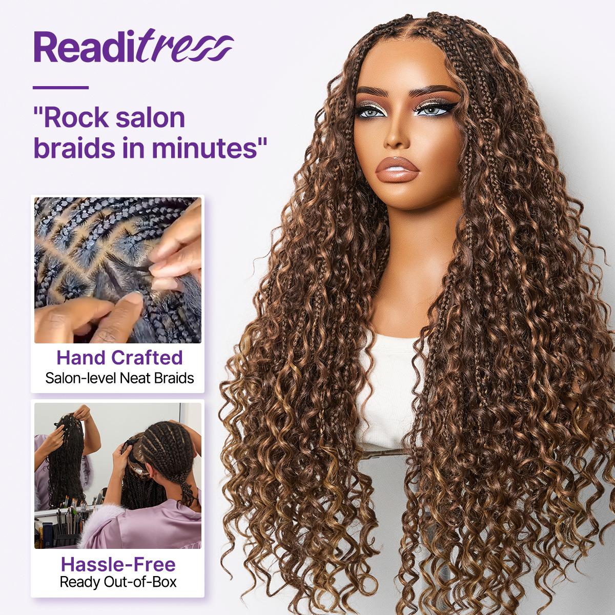 HD Lace Braided T-Part Lace Human Hair Wig - Blonde | 10"-28"