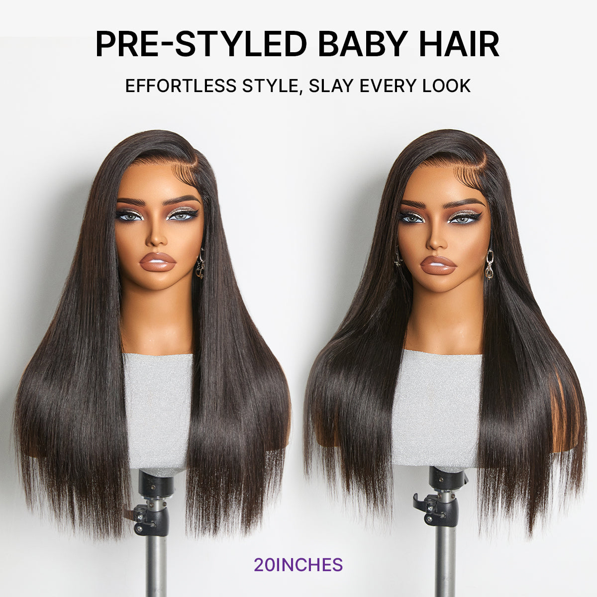 Glueless HD Lace Straight T-Part Lace Human Hair Wig 250% Density | 10"-28"
