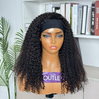 Glueless Curly Headband Human Hair Wig | 10"-28"