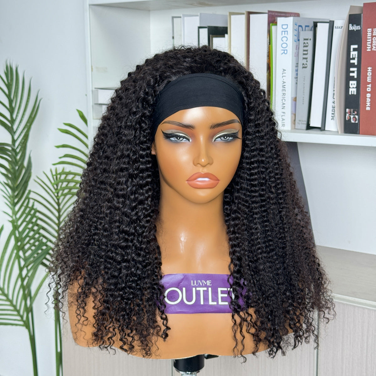 Glueless Curly Headband Human Hair Wig | 10"-28"