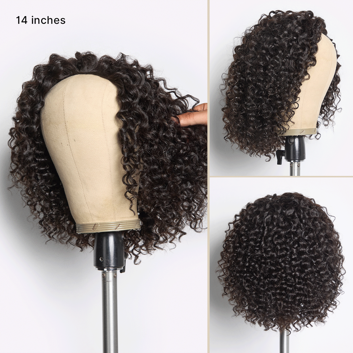 Glueless Curly Human Hair Wig 180% Density | 10"-28"