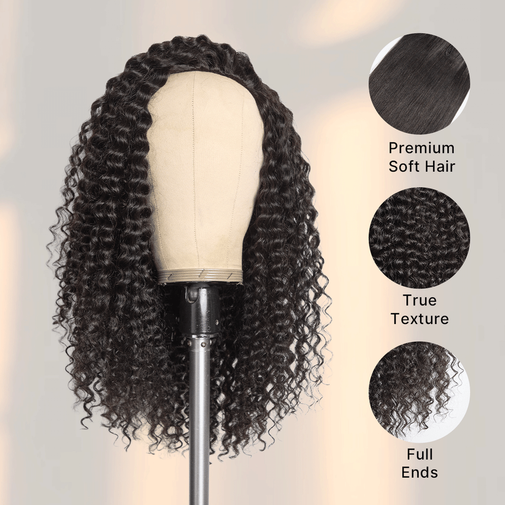 Glueless Curly Human Hair Wig 180% Density | 10"-28"