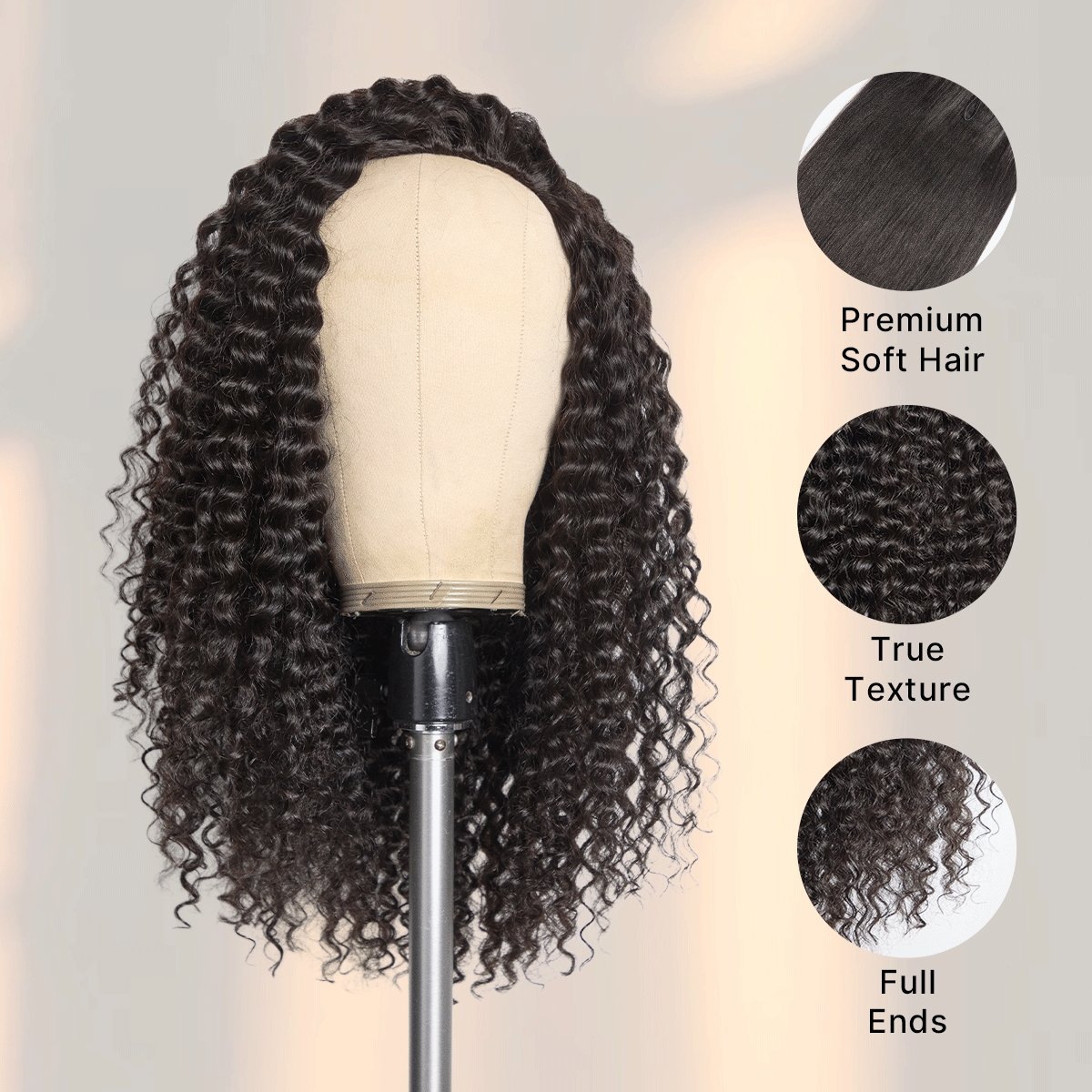 Glueless Curly Human Hair Wig 180% Density | 10"-28"