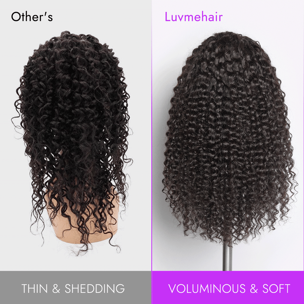 Glueless Curly Human Hair Wig 180% Density | 10"-28"