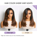 Glueless HD Lace Layered T-Part Lace Human Hair Wig - Red 180% Density | 8"-14"